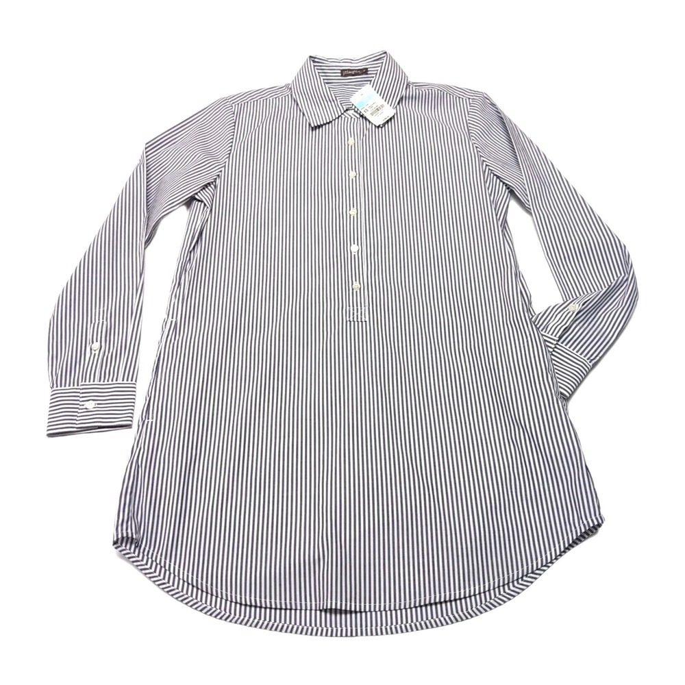 J. McLaughlin Arissa Tunic Dress Sz XS Purple White Striped Long Sleeve NEW NWT - Picture 5 of 16